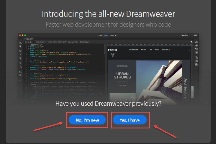 نرم افزار Dreamweaver